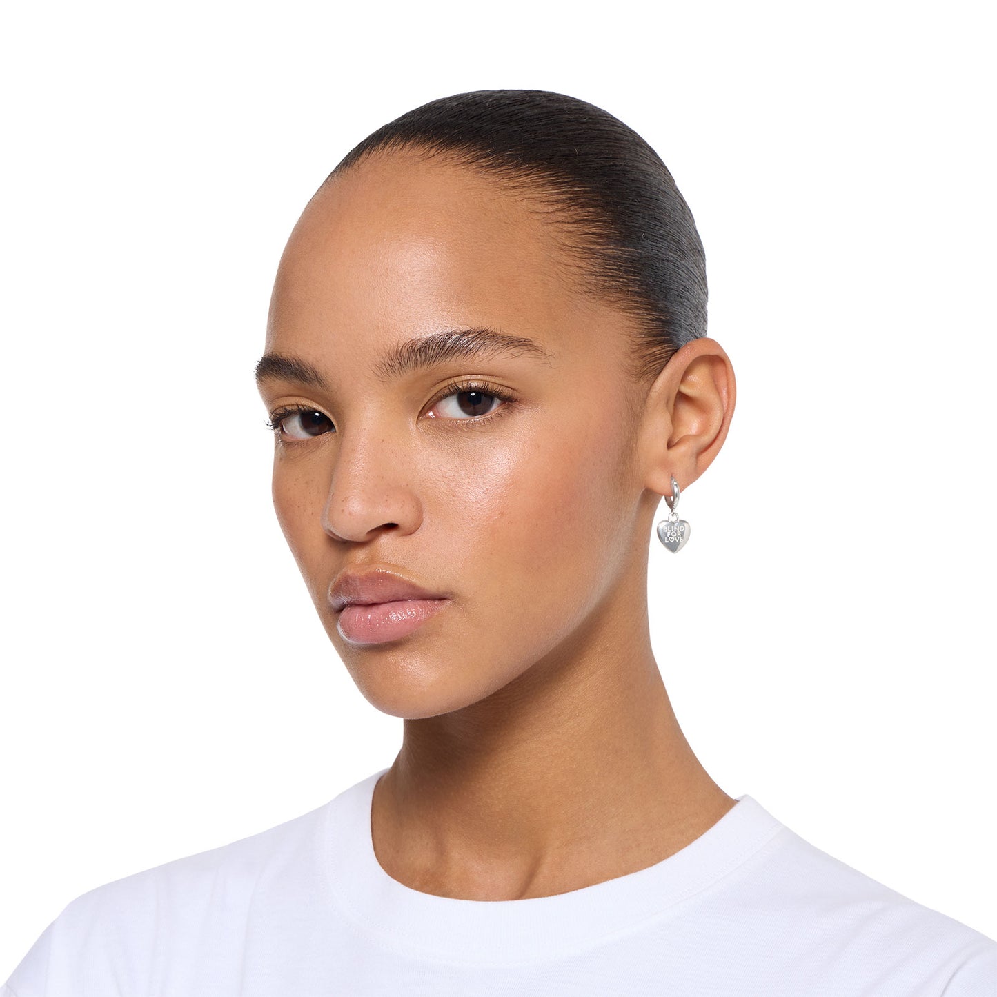 Blind For Love Silver Hoop Earrings simple Pursuit