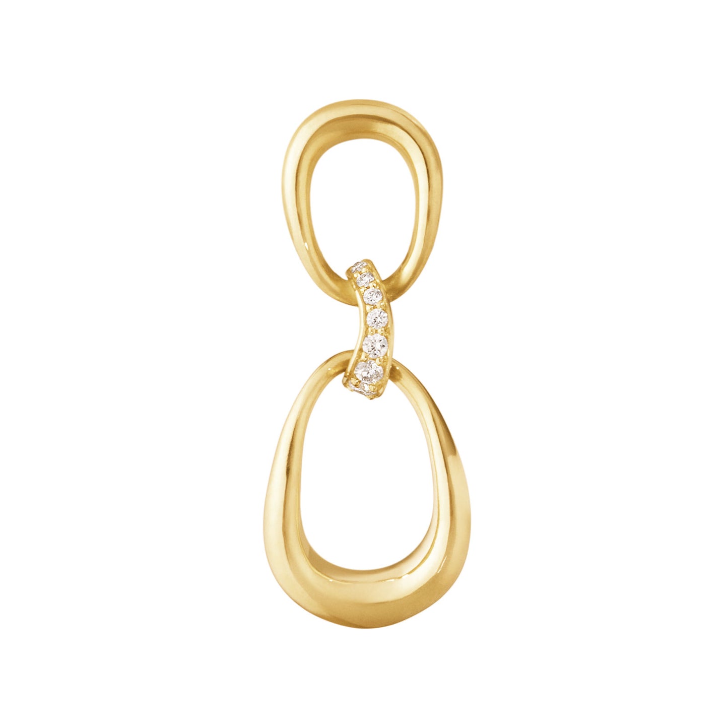 Offspring 18ct Yellow Gold Diamond Drop Earrings simple Pursuit