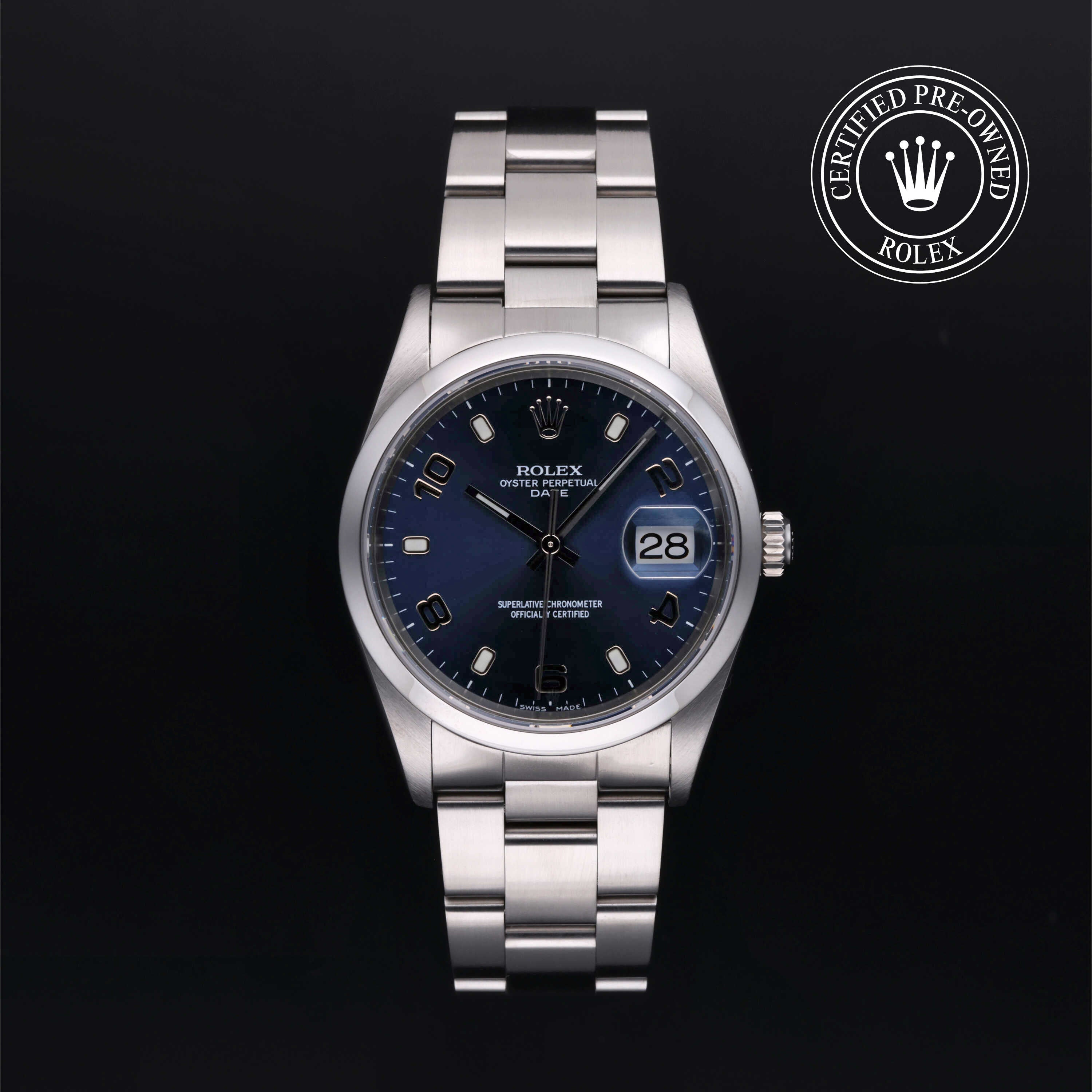 Rolex Certified Pre-Owned Oyster Perpetual Date 34mm 15200 K742419 simple Pursuit