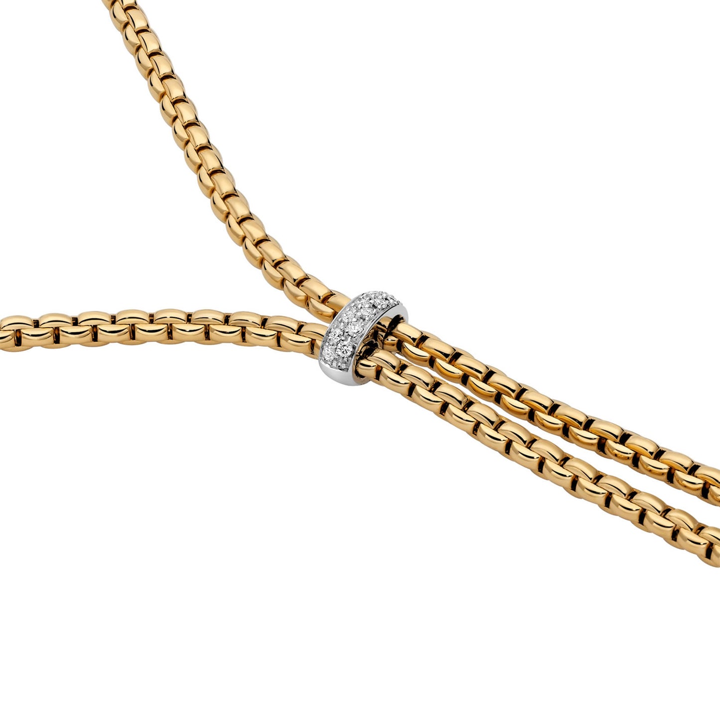 Eka 18ct Yellow Gold Diamond Lariat Necklace variant Pursuit
