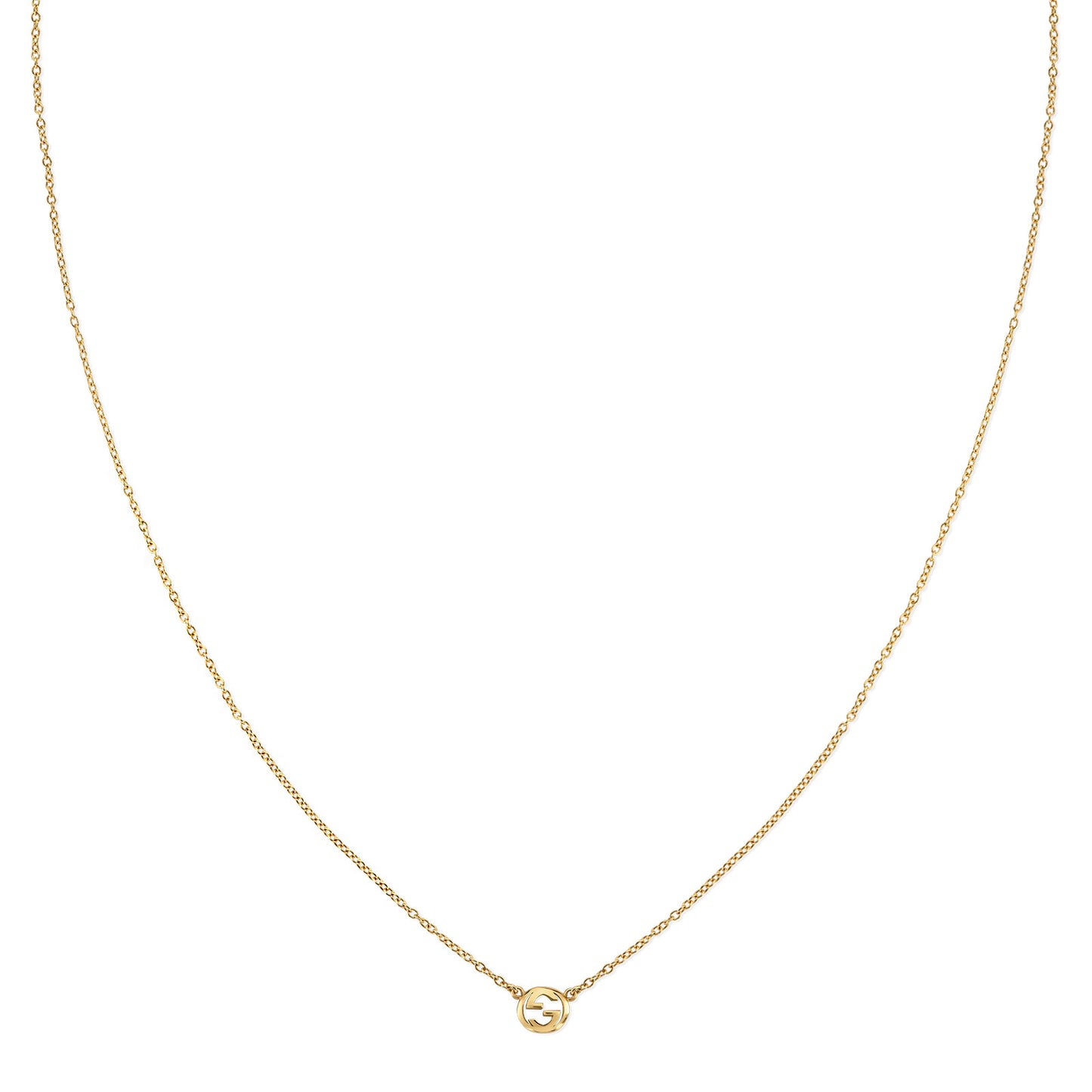 Gucci Interlocking 18ct Yellow Gold Pendant Necklace simple Pursuit