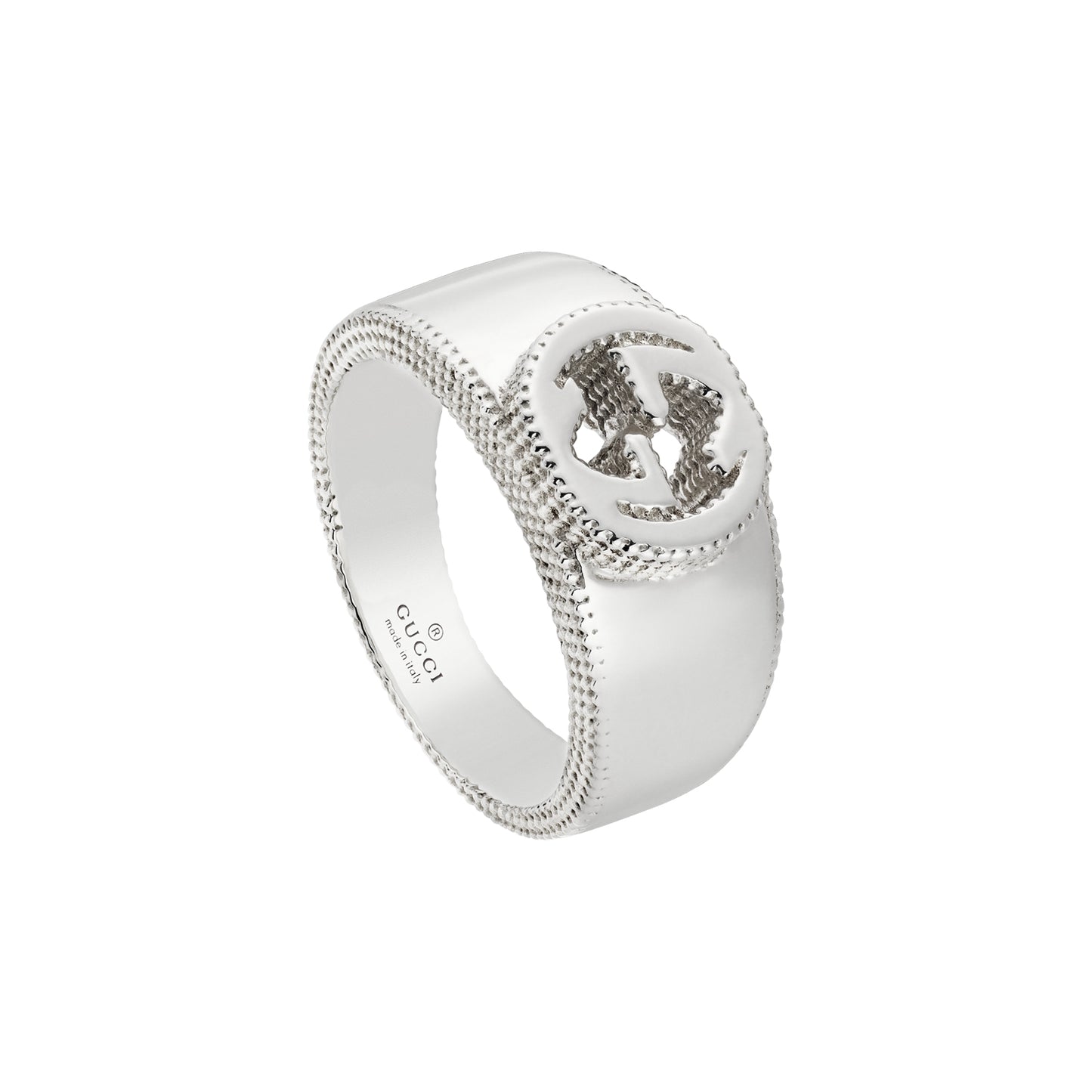 Gucci Interlocking Silver Ring variant Pursuit