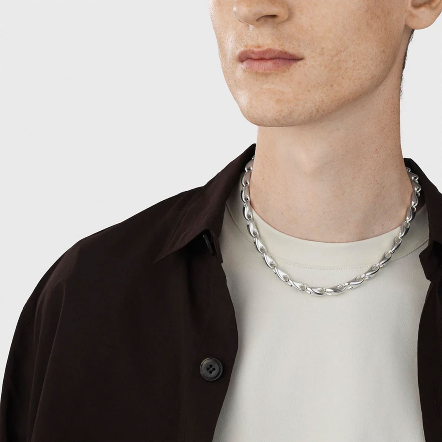 Reflect Silver Medium Link Necklace variant Pursuit