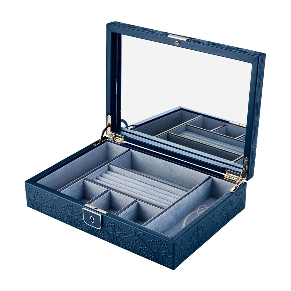 X LIBERTY All Over Ianthe Medium Jewellery Box - Navy simple Pursuit