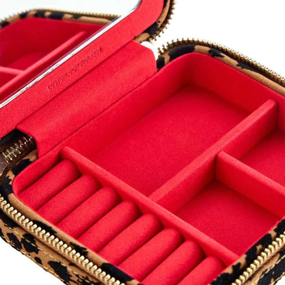 Savanna Leopard Print Jewellery Zip Case simple Pursuit