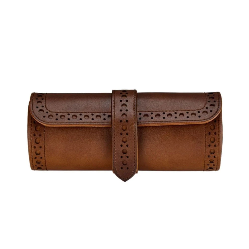 Brogue Triple Watch Roll - Burnished Brown simple Pursuit