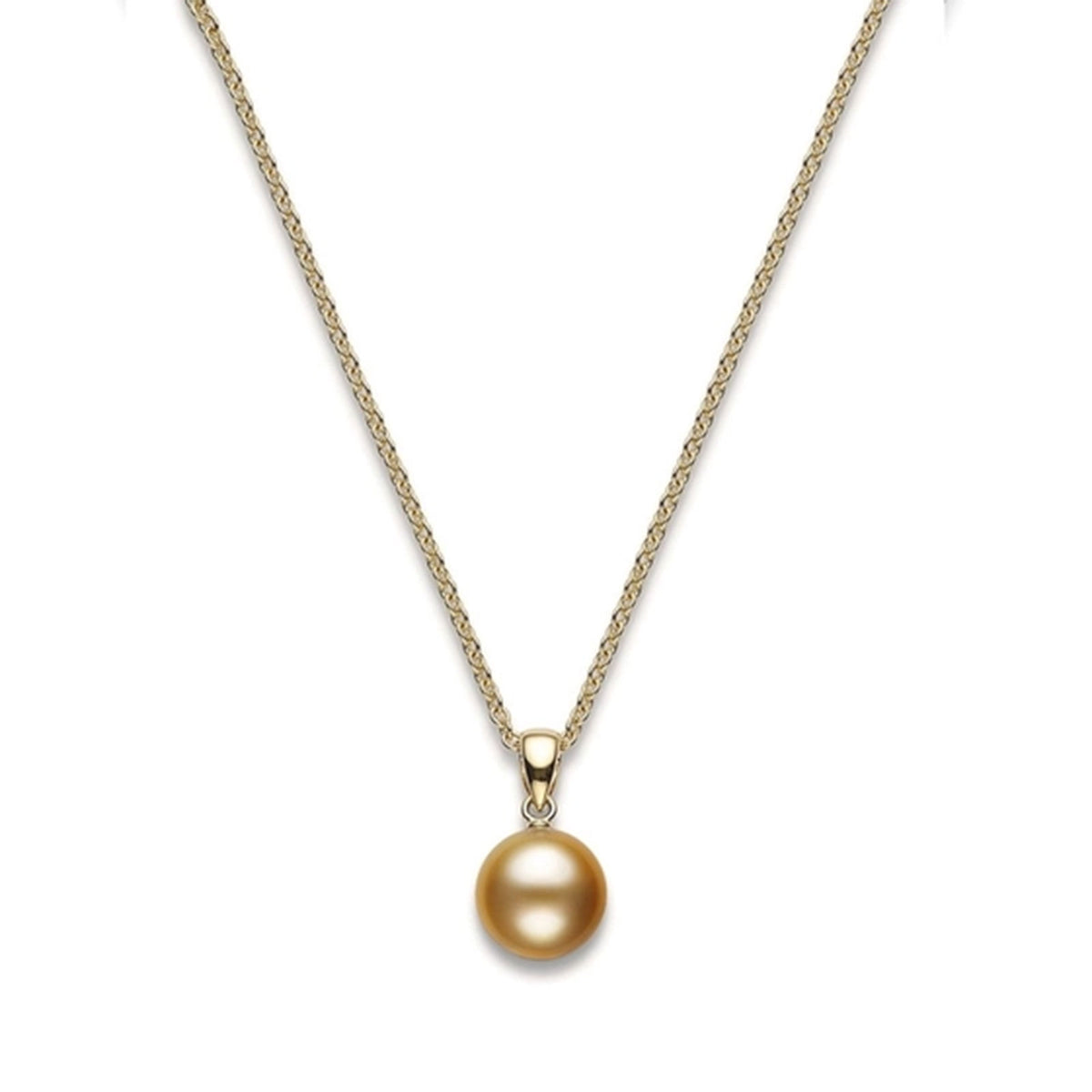 Classic A+ Golden South Sea Cultured Pearl Pendant in 18ct Yellow Gold