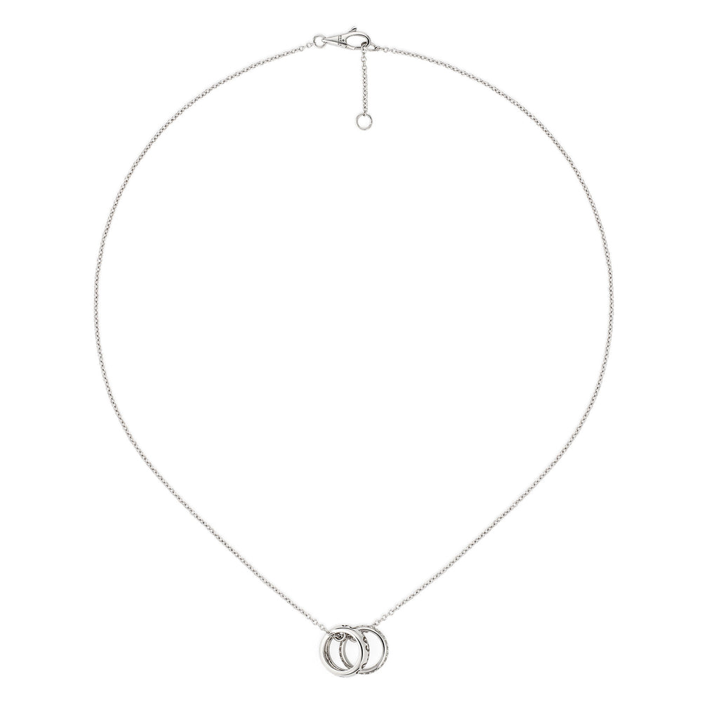 Gucci Icon 18ct White Gold Diamond GG Chain Necklace simple Pursuit