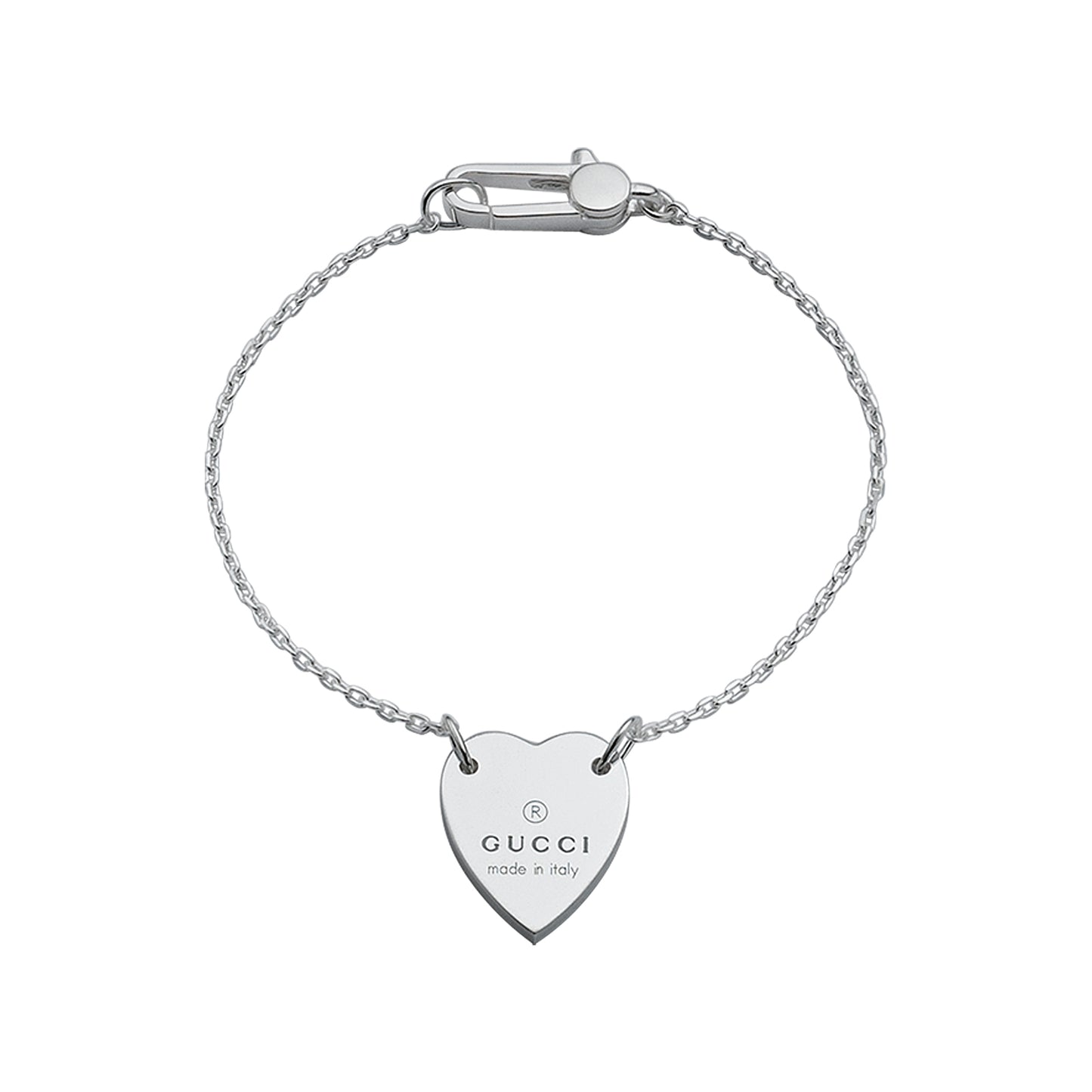 Gucci Trademark Silver Bracelet with Heart Pendant variant Pursuit
