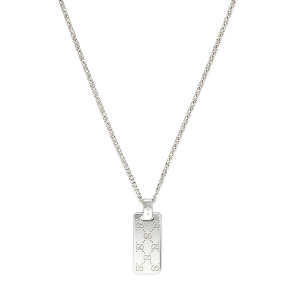 Gucci Signature Silver Pendant Necklace simple Pursuit