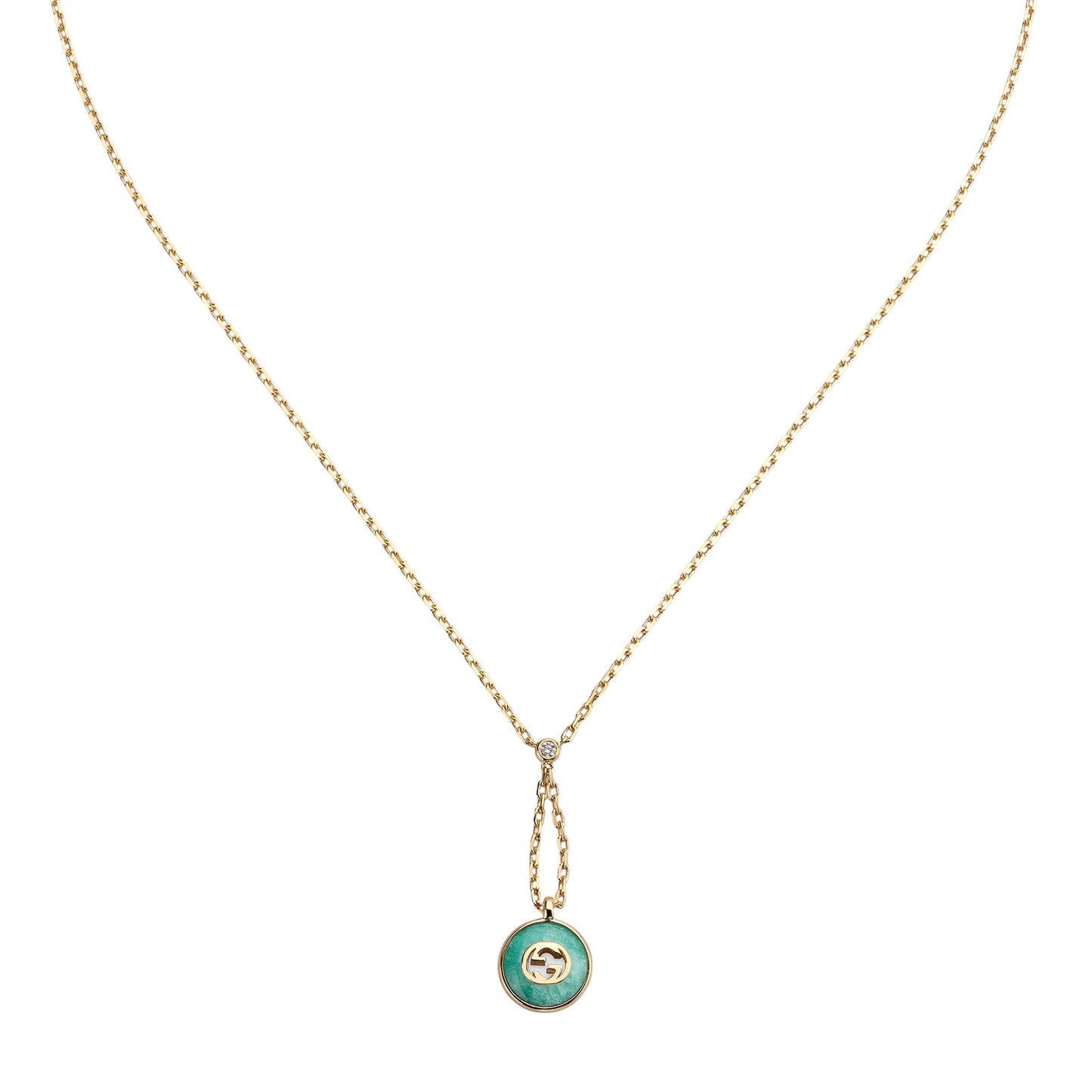 Gucci Interlocking 18ct Yellow Gold Pendant Necklace simple Pursuit