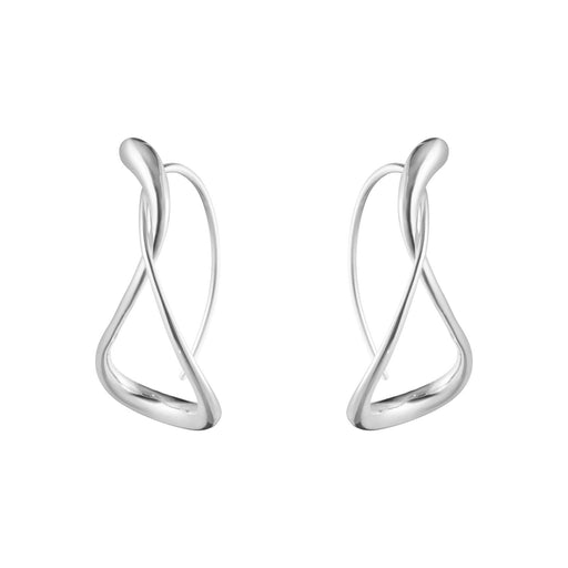 Georg Jensen MERCY Silver Earhoops, Large 20001404 Earrings Georg Jensen   