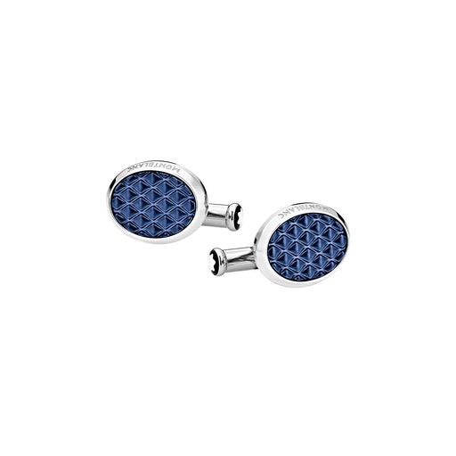 Meisterstück Oval Cufflinks Blue MB126132 Cufflinks & Accessories Montblanc