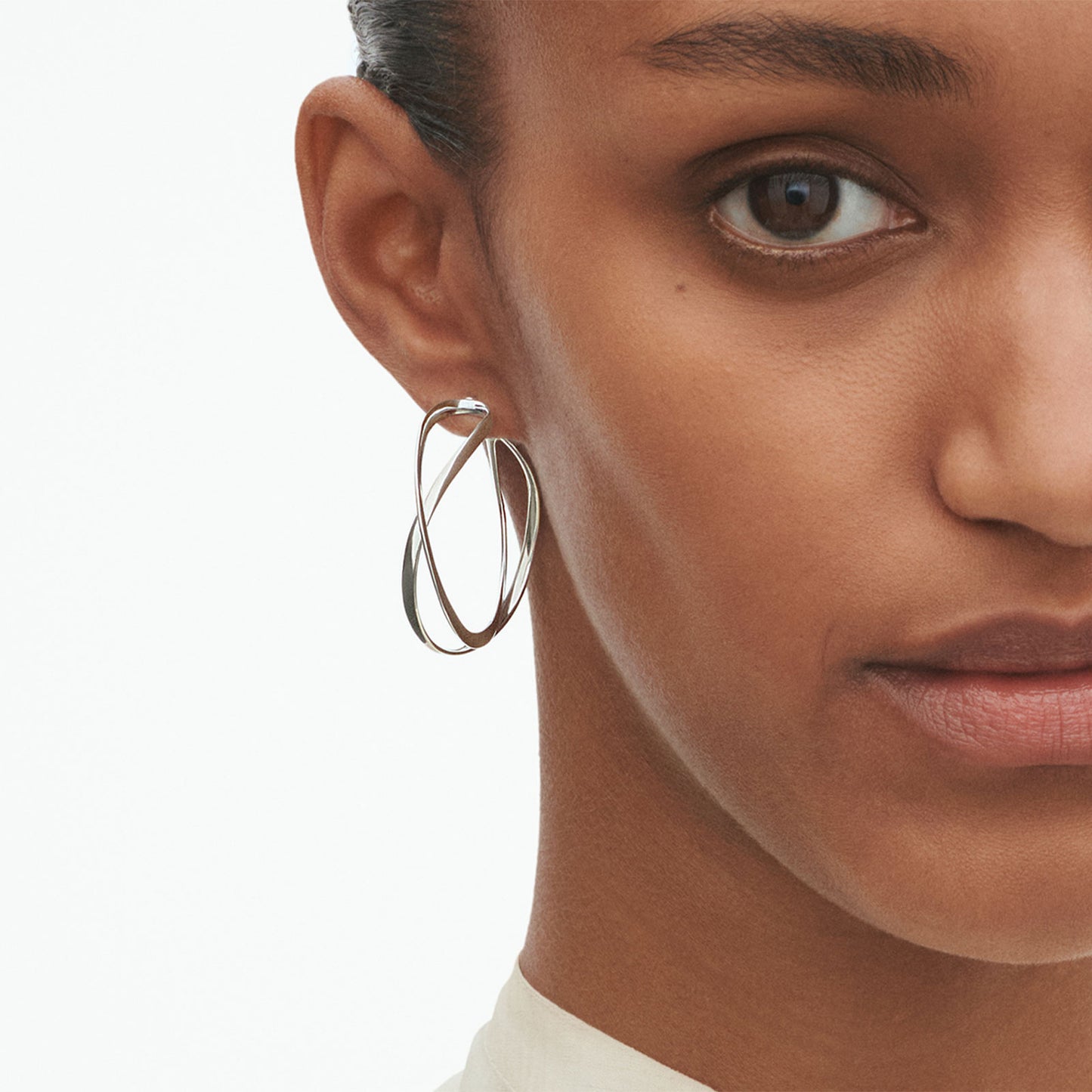 Infinity Silver Large Earhoops simple Pursuit