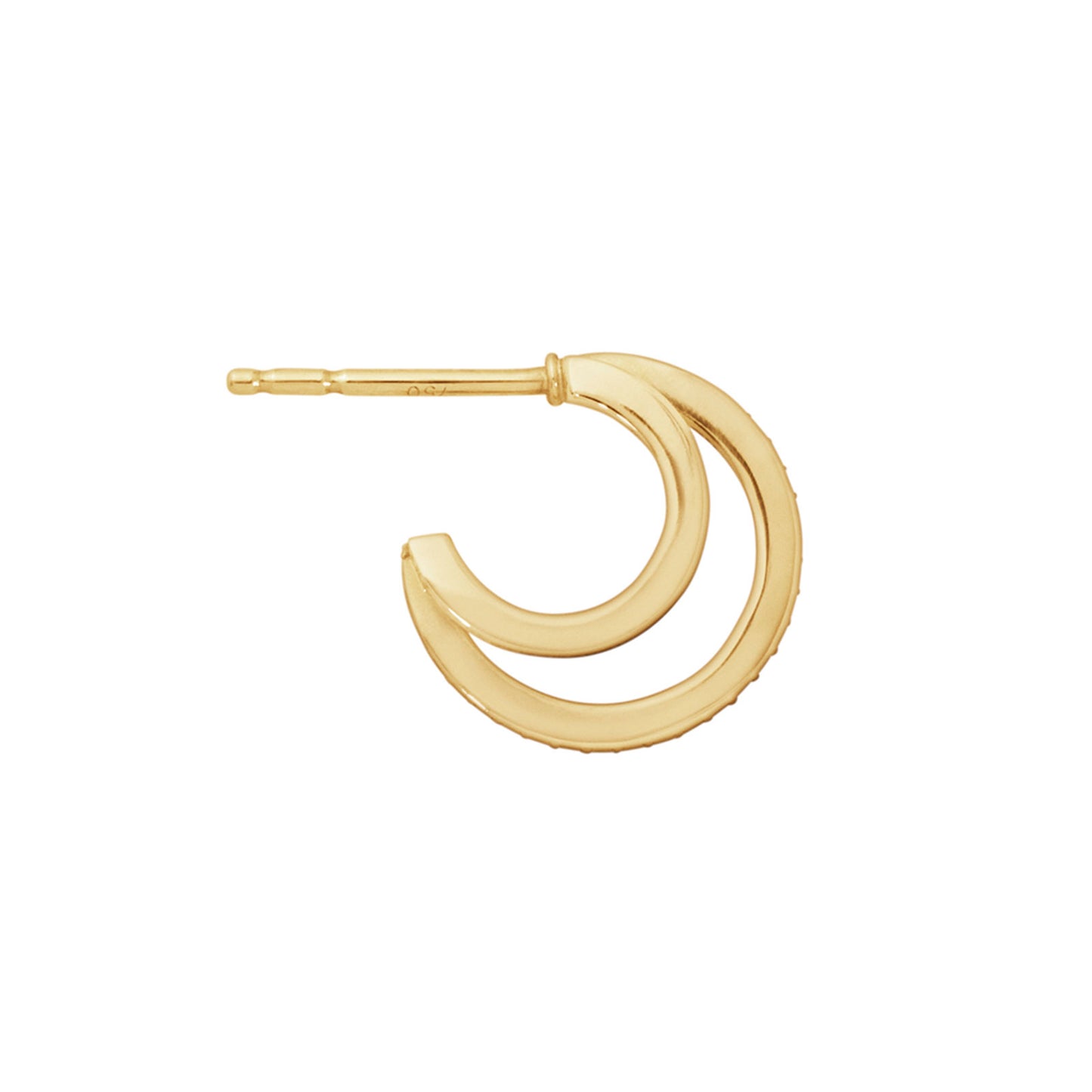 Halo 18ct Yellow Gold Diamond Hoop Earrings