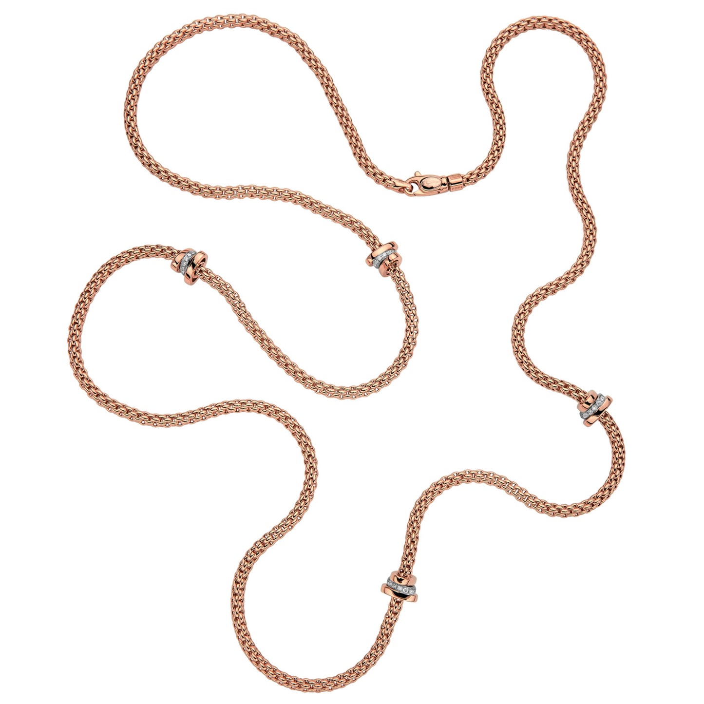 Prima 18ct Rose & White Gold Diamond Necklace
