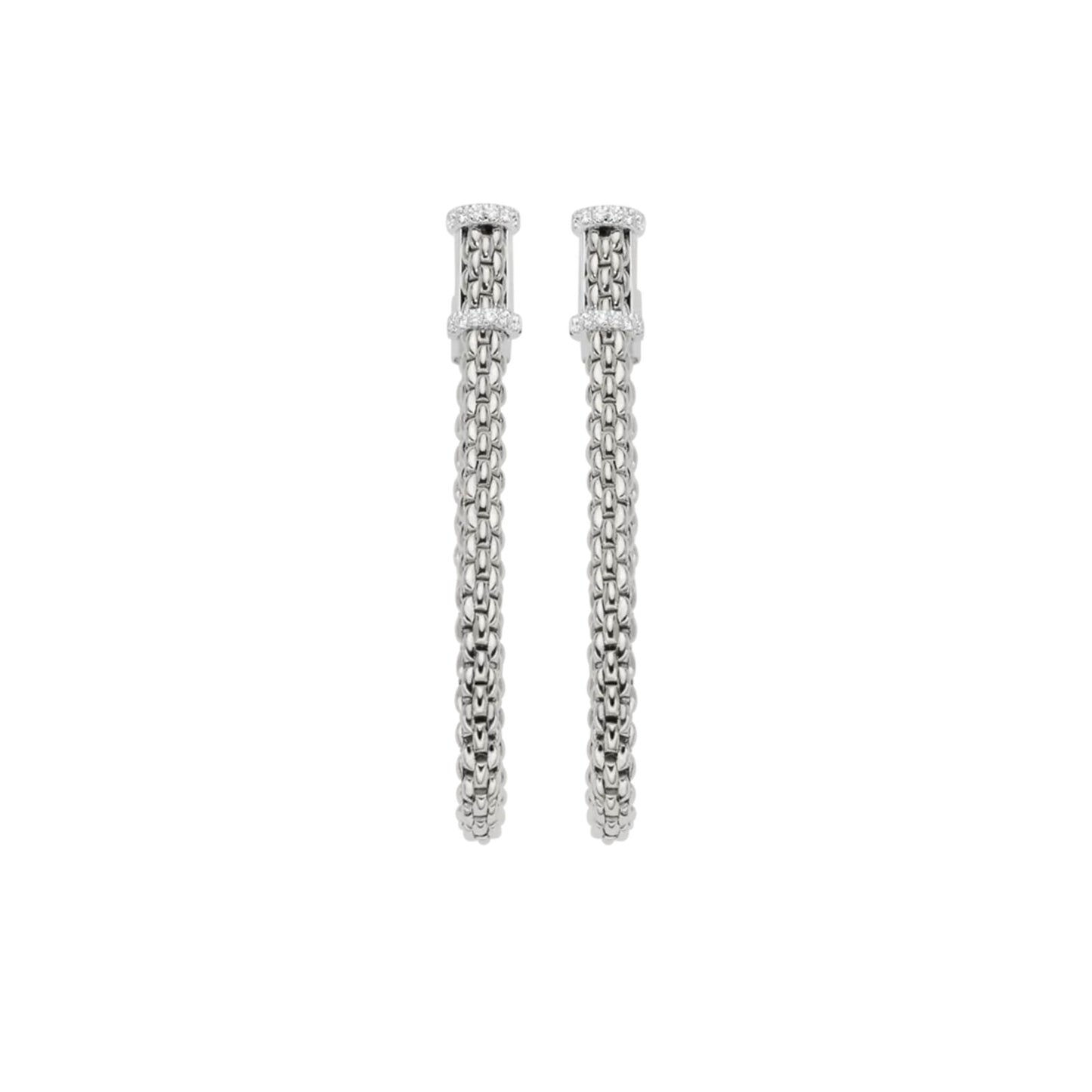 Essentials 18ct White Gold Diamond Hoop Earrings simple Pursuit