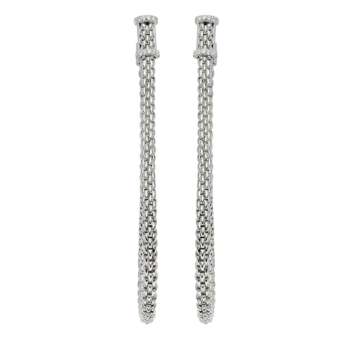Essentials 18ct White Gold Diamond Hoop Earrings simple Pursuit