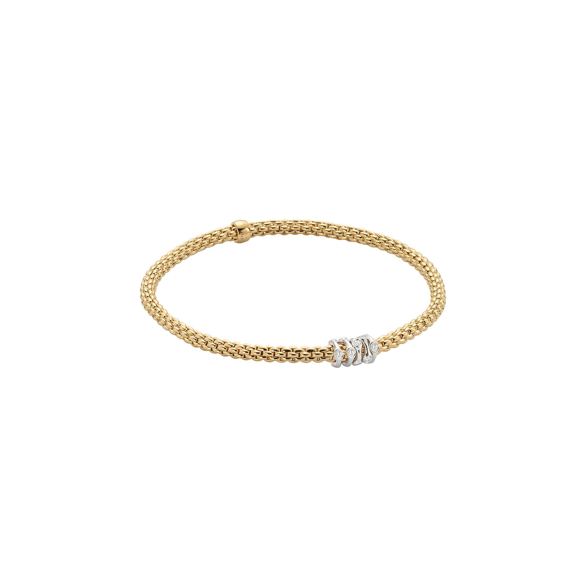 Prima 18ct Yellow & White Gold Diamond Flex'it Bracelet