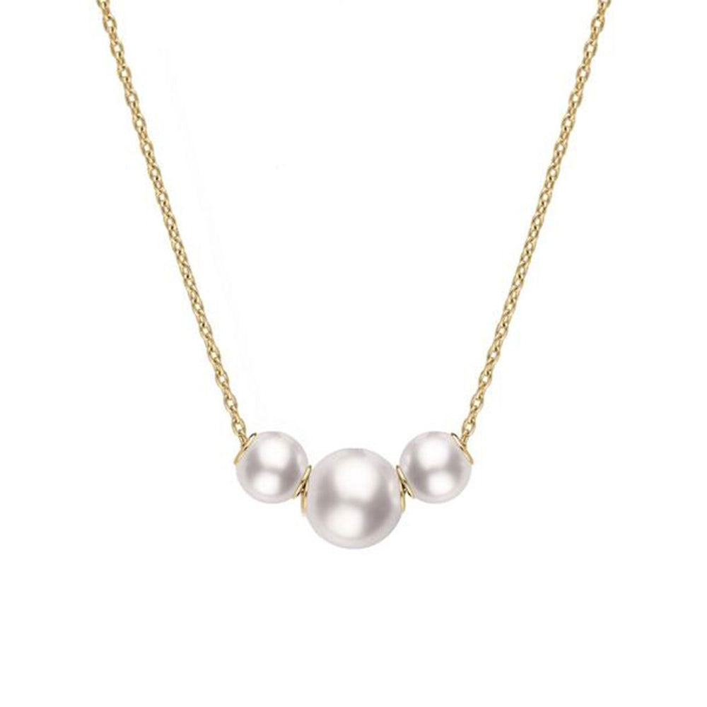 Pearls in Motion Akoya Cultured Pearl Triple Pendant in 18ct Yellow Gold simple Pursuit