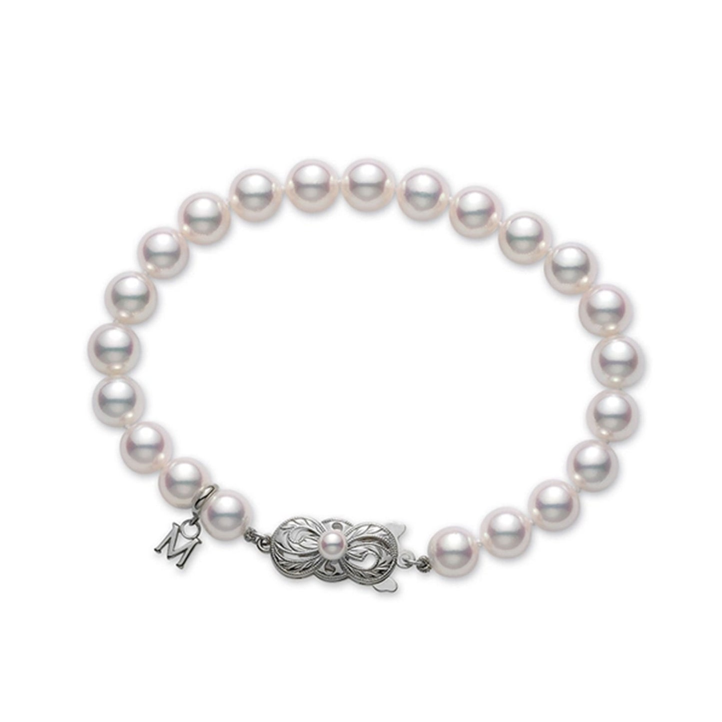Classic A Grade Akoya Cultured Pearl Strand Bracelet in 18ct White Gold simple Pursuit