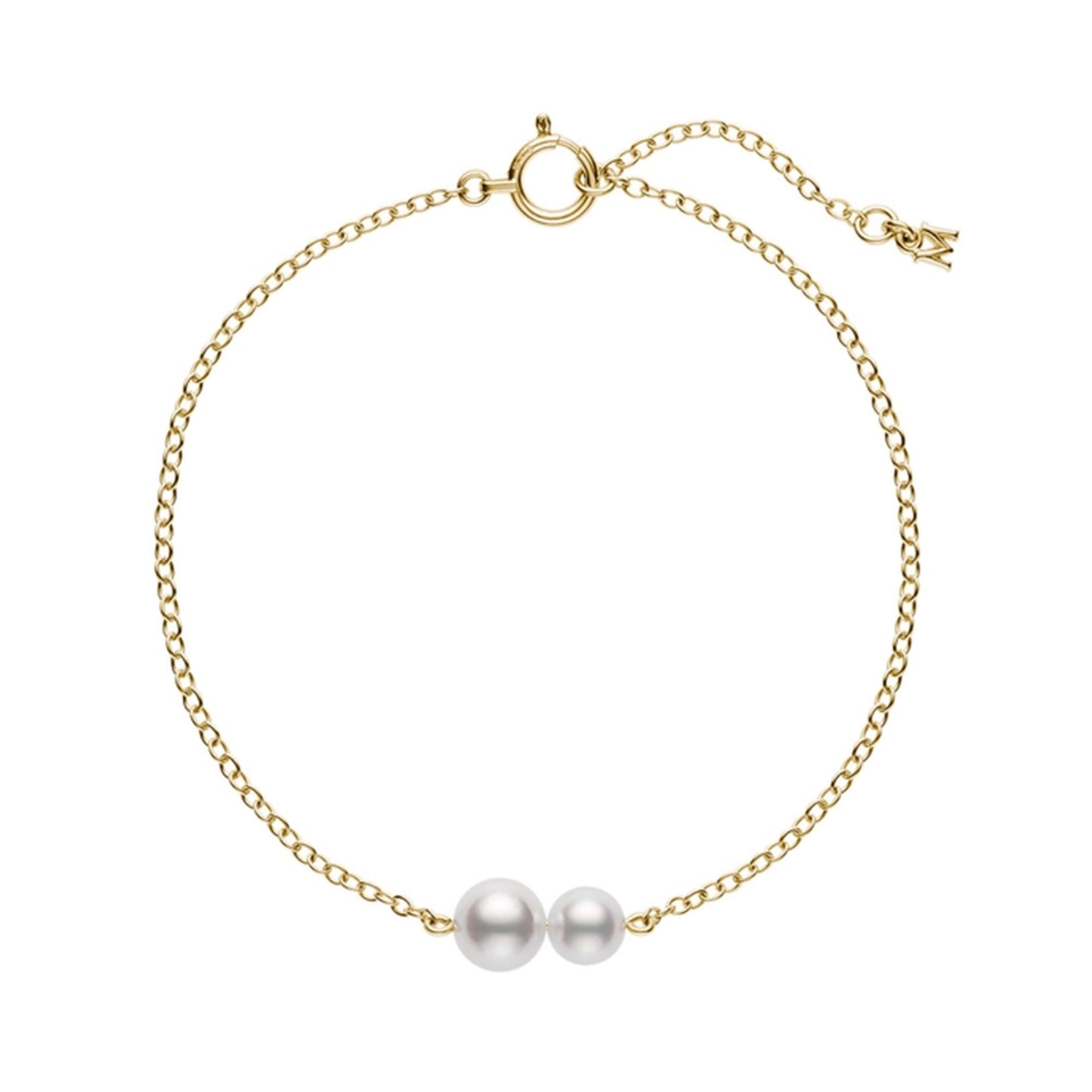 Classic Akoya Cultured Pearl Chain Bracelet in 18ct Yellow Gold simple Pursuit