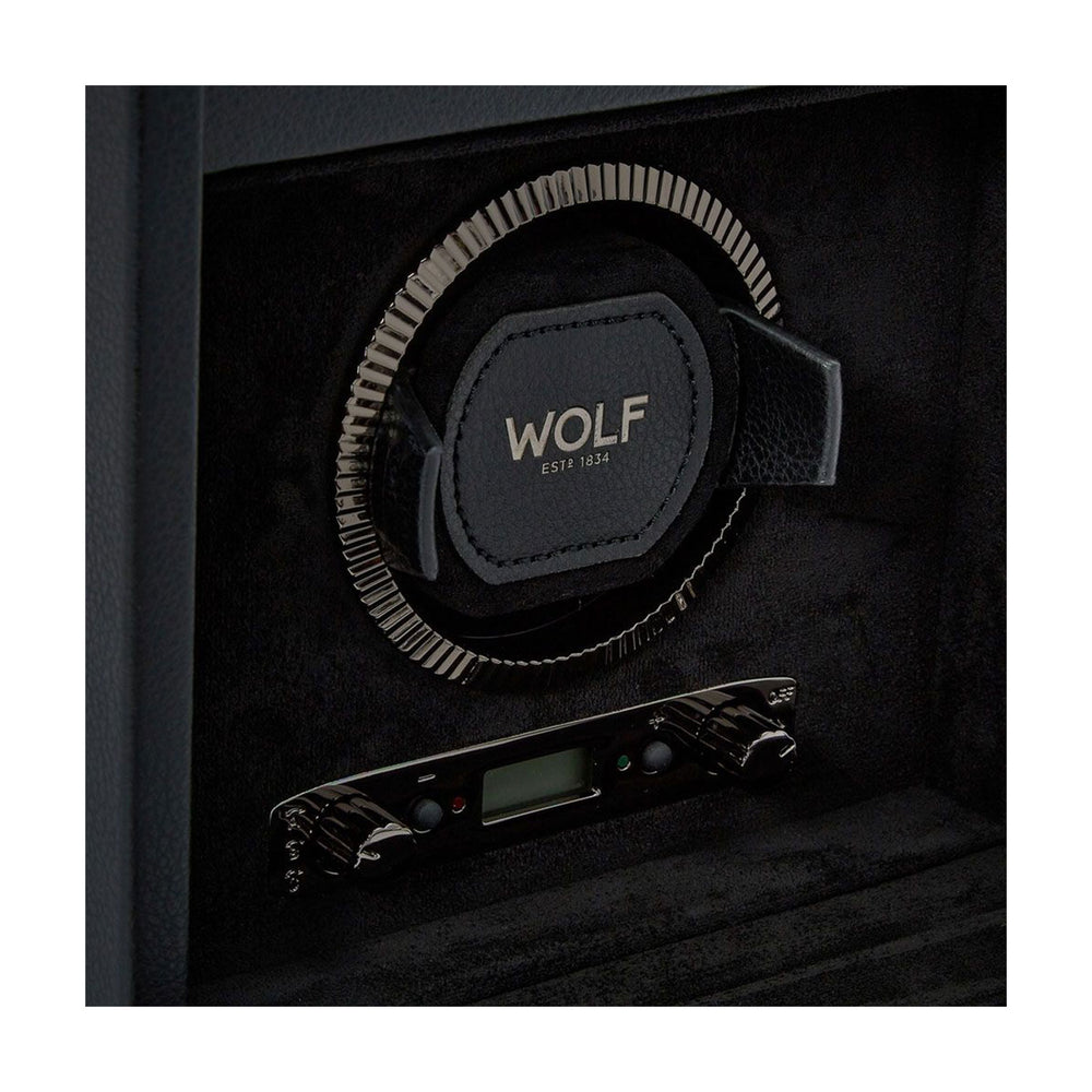 British Racing Single Watch Winder With Storage Black simple Pursuit