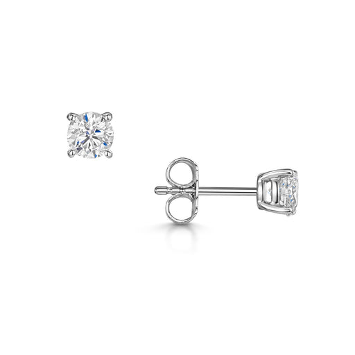Michael Spiers 18ct White Gold Brilliant-Cut F/G Si Diamond Solitaire Earrings 1.00ct Earrings Michael Spiers   