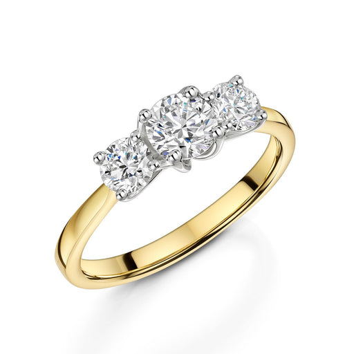 Michael Spiers 18ct Yellow Gold & Platinum Brilliant-Cut Diamond Graduated Three Stone Ring 1.00ct Ring Michael Spiers   