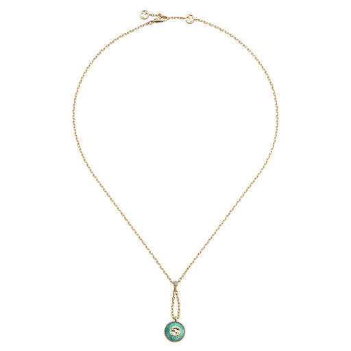 Gucci Interlocking 18ct Yellow Gold Pendant Necklace YBB832009001 Necklace Gucci