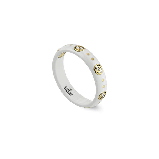Gucci Icon Ring With Yellow Gold Interlocking G YBC679262002 Ring Gucci 14  