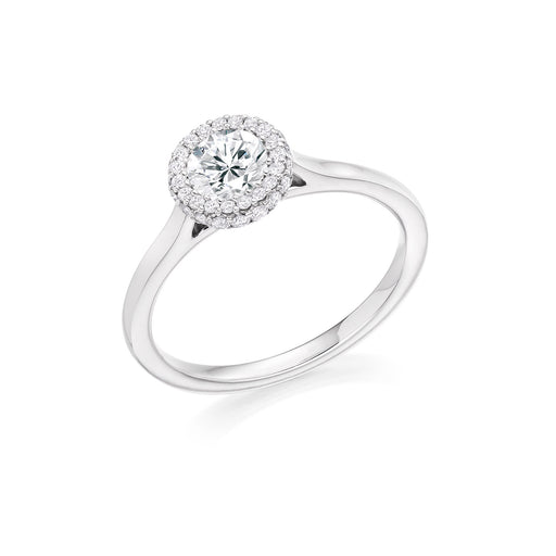 Michael Spiers Platinum Brilliant-Cut D Si Diamond Halo Ring 0.75ct Ring Michael Spiers   