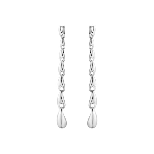 Georg Jensen REFLECT Silver Extra Long Drop Earrings 20001302 Earrings Georg Jensen
