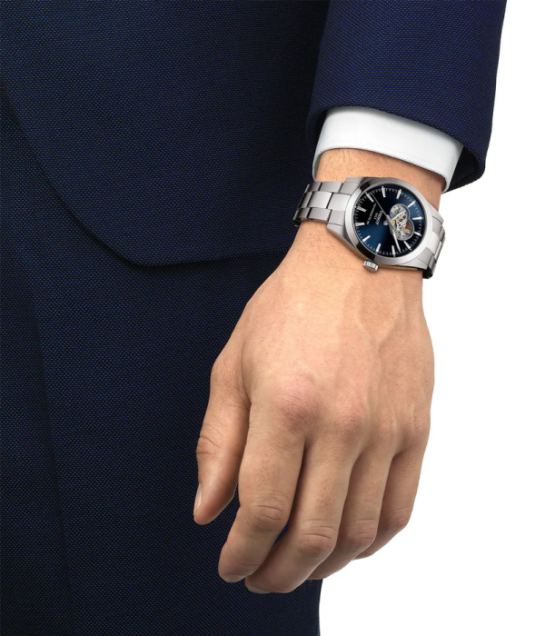 Tissot Gentleman Open Heart on wrist