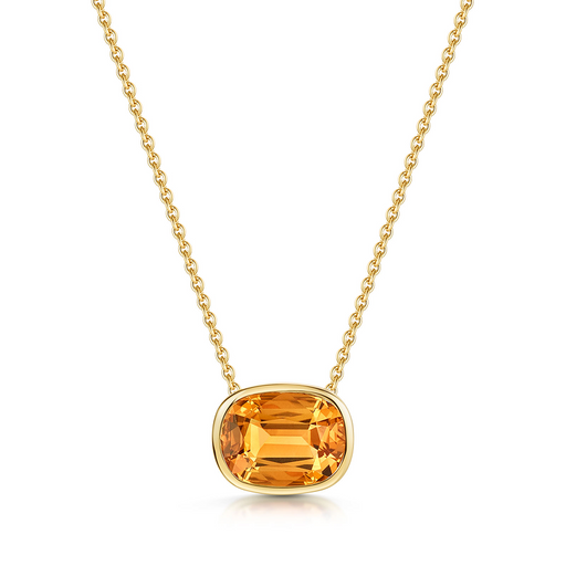 Aya 18ct Yellow Gold Citrine Pendant Necklace Michael Spiers