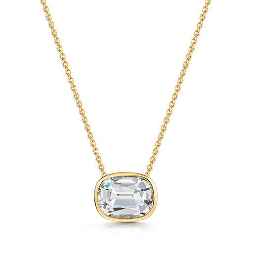 Aya 18ct Yellow Gold White Quartz Pendant Necklace Michael Spiers