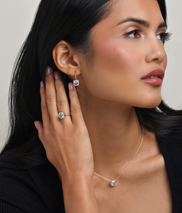 Aya Sky Blue Jewellery Set