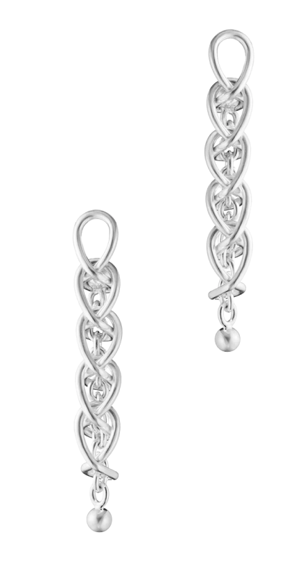 Weft Silver Five Link Earrings