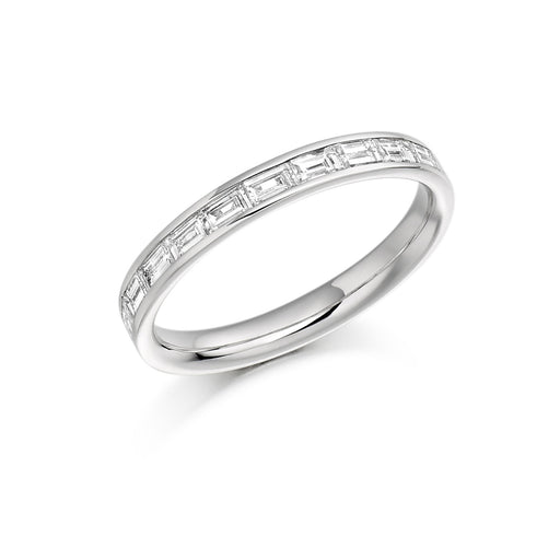 Michael Spiers Platinum Baguette-Cut Diamond Half Eternity Ring 0.50ct - HET 1019 Ring Michael Spiers   