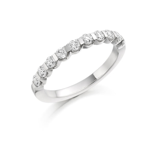 Michael Spiers Platinum Brilliant-Cut Diamond Half Eternity Ring 0.50ct - HET 1035 Ring Michael Spiers   