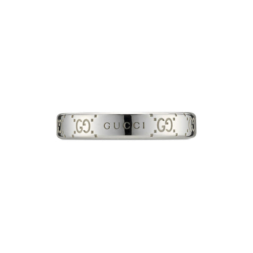 Gucci Signature Silver GG 4mm Ring YBC814712001 Ring Gucci
