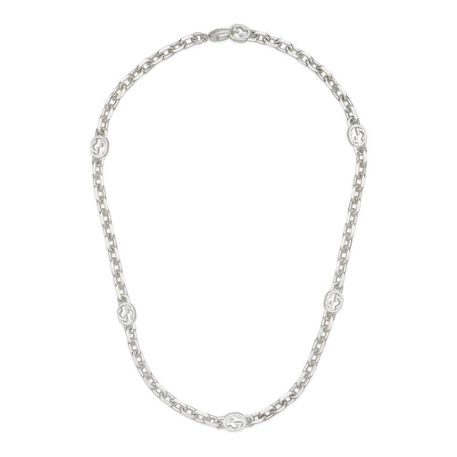 Gucci Interlocking Silver Chain Necklace YBB759703001