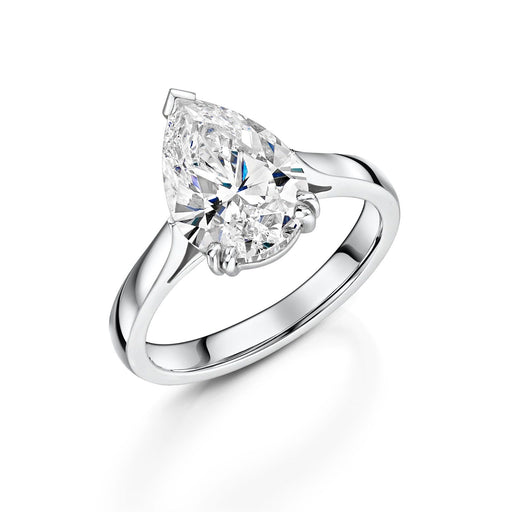 Michael Spiers Platinum Pear-Cut G VS1 Diamond Solitaire Ring 3.69ct Ring Michael Spiers   