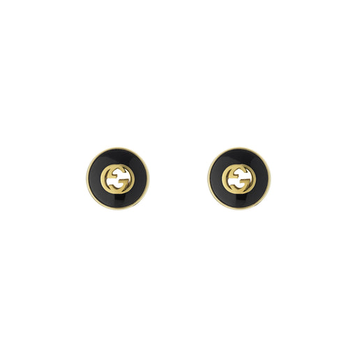 Gucci Interlocking 18ct Yellow Gold Stud Earrings YBD786554001 Earrings Gucci   