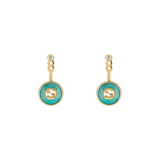 Gucci Interlocking 18ct Yellow Gold Drop Earrings YBD832001001 Earrings Gucci