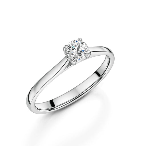 Platinum Brilliant-Cut E/F Si Diamond Solitaire Ring 0.30ct Ring Michael Spiers