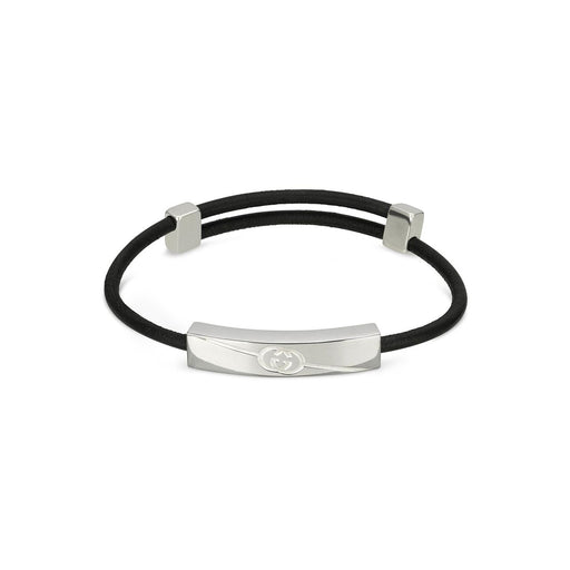 Gucci Tag Diagonal Interlocking G Silver Bracelet YBA774464001 Bracelet Gucci