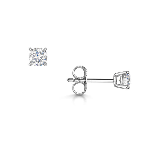 Michael Spiers 18ct White Gold Brilliant-Cut F/G Si Diamond Solitaire Earrings 0.60ct Earrings Michael Spiers   
