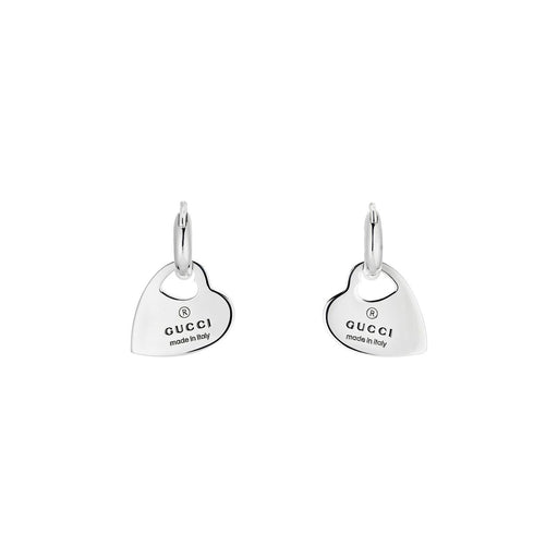 Gucci Trademark Silver Hoop Earrings with Pendant YBD796302001 Earrings Gucci   