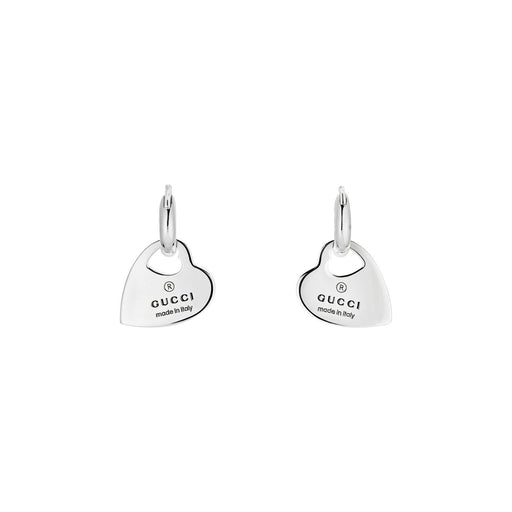 Gucci Trademark Silver Hoop Earrings with Pendant YBD796302001 Earrings Gucci